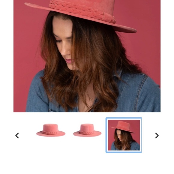 Anthropologie asn boater hat pink